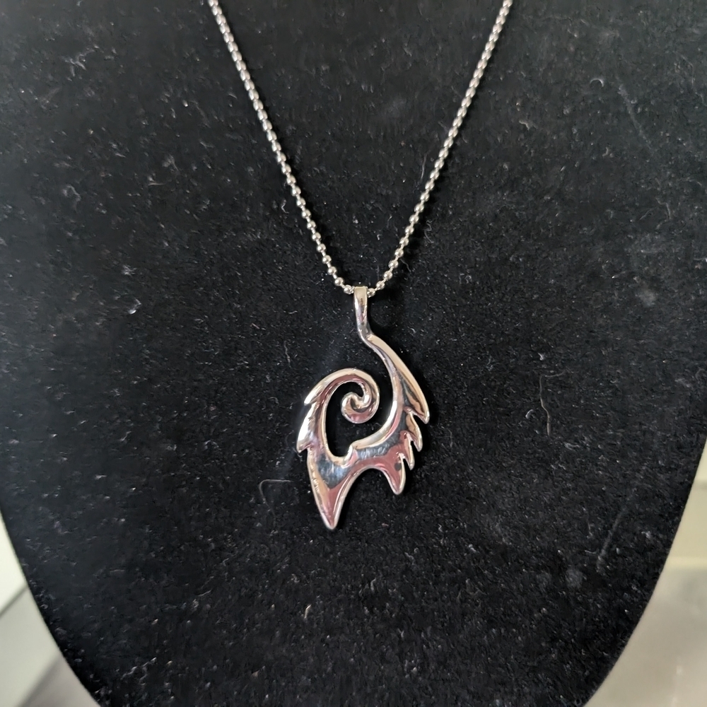 Tribal Silver Pendant Necklace